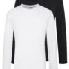 Pier One 2 Pack - Longsleeve - White/Black