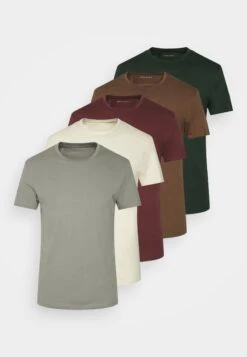 Pier One 5 Pack - T-Shirt Basic - Bordeaux/Light Grey/Brown 12 Pier One 5 Pack - T-Shirt Basic - Bordeaux/Light Grey/Brown -Pier One 83cca5e18c004829aaae044651c3ddc2