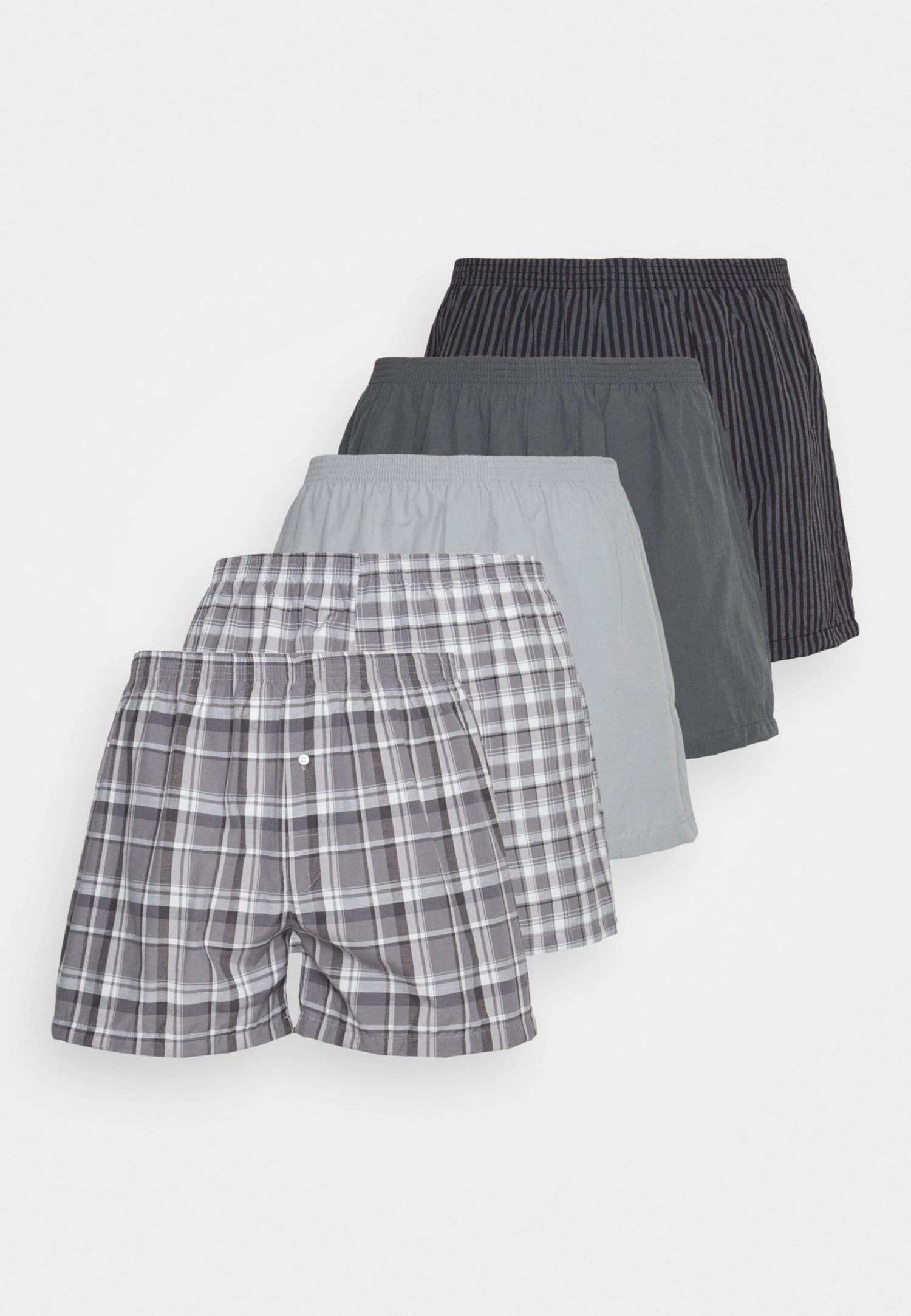 Pier One 5 Pack - Boxershort - Black/Grey/White 1 Pier One 5 Pack - Boxershort - Black/Grey/White